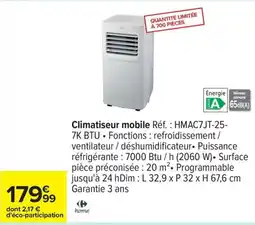 Carrefour Drive Climatiseur mobile offre