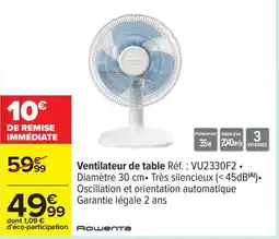 Carrefour Drive Ventilateur de table offre