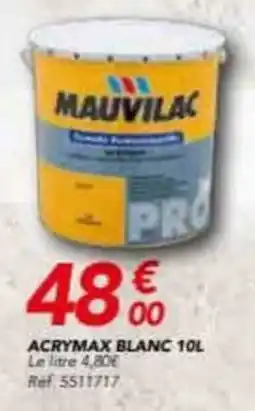 Les Briconautes MAUVILAC Acrymax blanc offre
