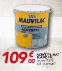 Les Briconautes MAUVILAC Acrystyl mat blanc offre
