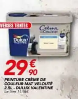 Les Briconautes DELUXE Peinture crème de couleur mat velouté 2.5l-dulux valentine offre