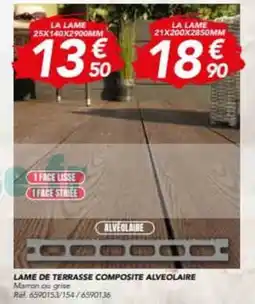 Les Briconautes Lame de terrasse composite alveolaire offre