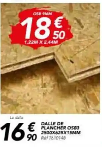 Les Briconautes Dalle de plancher osb3 2500x625x15mm offre
