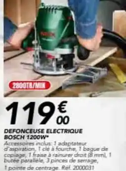 Les Briconautes Defonceuse electrique bosch 1200w* offre