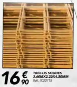 Les Briconautes Treillis soudes 3.60mx2.20x4,50mm offre