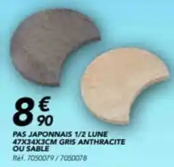 Les Briconautes Pas japonnais 1/2 lune 47x34x3cm gris anthracite ou sable offre