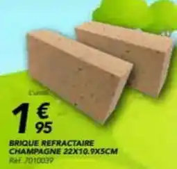 Les Briconautes Brique refractaire champagne 22x10.9x5cm offre