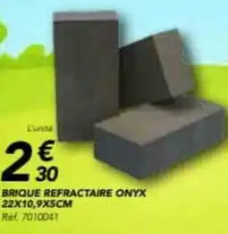 Les Briconautes Brique refractaire onyx 22x10,9x5cm offre