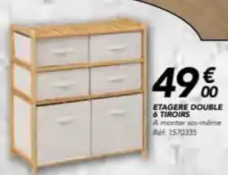 Les Briconautes Etagere double 6 tiroirs offre