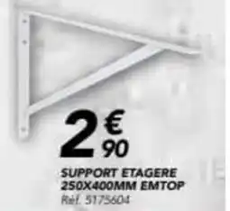 Les Briconautes Support etagere 250x400mm emtop offre