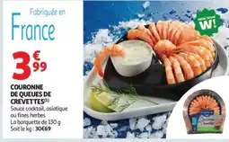 Auchan Supermarché Couronne de queues de crevettes offre