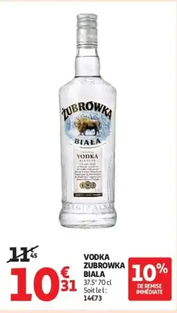 Auchan Supermarché ZUBROWKA BIALA Vodka offre