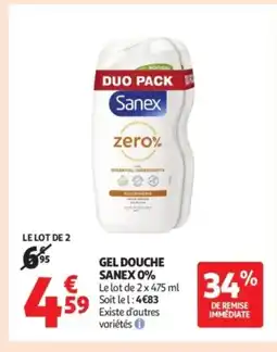 Auchan Supermarché SANEX Gel douche offre
