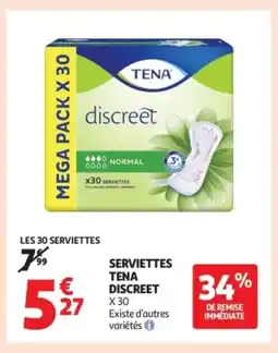 Auchan Supermarché TENA DISCREET Serviettes offre