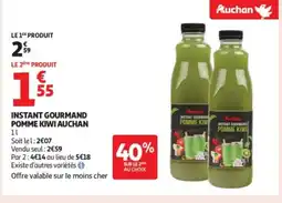 Auchan Supermarché AUCHAN Instant gourmand pomme kiwi offre
