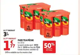 Auchan Supermarché FUZE TEA Pêche offre