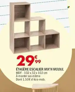 La Foir'Fouille Étagère escalier mix'n modul mdf offre