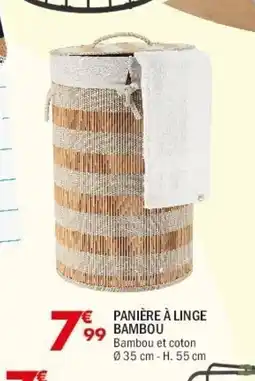 La Foir'Fouille Panière à linge bambou offre