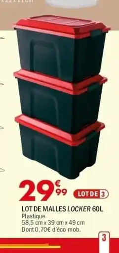 La Foir'Fouille Lot de malles locker offre
