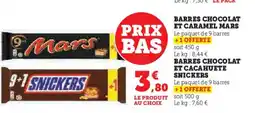 U Express MARS Barres chocolat et caramel offre