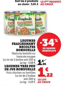 U Express BONDUELLE Legumes fraichement recoltes offre