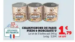 U Express Champignons de paris pieds & morceaux u offre