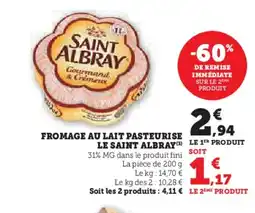 U Express SAINT ALBRAY Fromage au lait pasteurise offre
