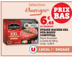 U Express CONVIVIAL Steaks haches xxl pur boeuf offre