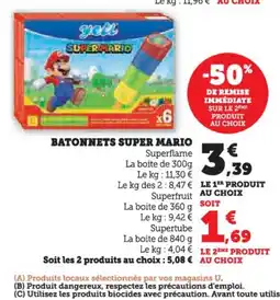 U Express SUPER MARIO Batonnets offre