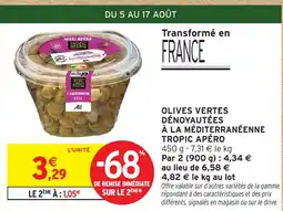 Intermarché Express TROPIC APÉRO Olives vertes dénoyautées à la méditerranéenne offre