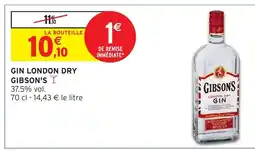 Intermarché Express GIBSON'S Gin london dry offre