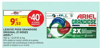 Intermarché Express ARIEL Lessive pods grandiose original 21 doses offre