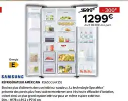 Gitem SAMSUNG Réfrigérateur américain RS65DG54R3S9 offre