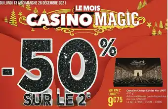 Casino Supermarchés Chocolats Champs-Élysées Noir Lindt offre