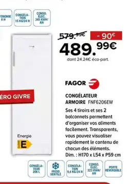 Gitem FAGOR Congélateur armoire offre