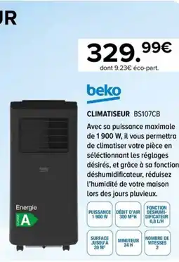 Gitem BEKO Climatiseur BS107CB offre