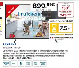 Gitem SAMSUNG Tv qled 4kg TQ65Q7F offre