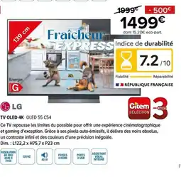 Gitem LG Tv qled 4k oled 55C54 offre