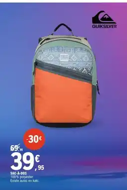 E.Leclerc Sport QUIKSILVER Sac-à-dos offre