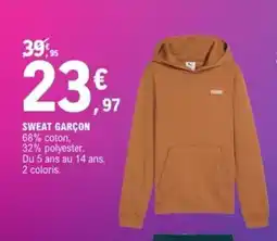 E.Leclerc Sport Sweat garçon offre