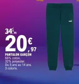 E.Leclerc Sport Pantalon garçon. offre