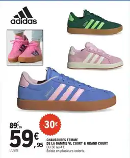E.Leclerc Sport ADIDAS Chaussures femme de la gamme vl court & grand court offre