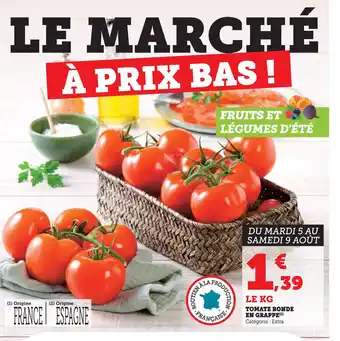 Hyper U Tomate ronde en grappe offre