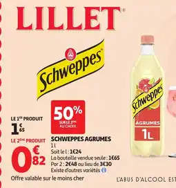 Auchan Schweppes agrumes offre