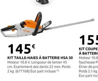 Rural Master Kit taille-haies à batterie hsa 30 offre