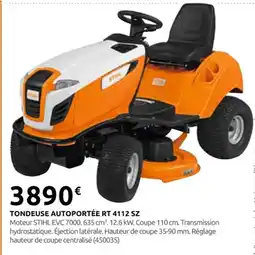 Rural Master Tondeuse autoportée rt 4112 sz offre