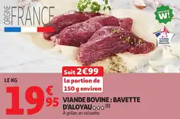 Auchan Viande bovine bavette d'aloyau offre