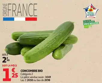 Auchan Concombre bio offre