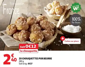 Auchan 20 chouquettes pur beurre offre