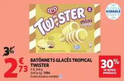 Auchan Batônnets glacés tropical twister offre
